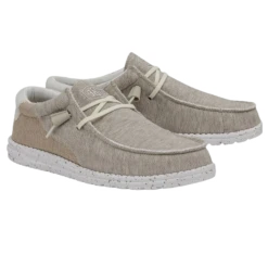 Hey Dude Men's Wally Stitch Dirt Road Beige Slip On Shoes 40021-2Z7