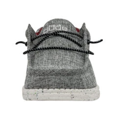 Hey Dude® Mens Wally Eco Linen Black Shoes 112474987 -Hey Dude Shop SS22 M 112474987 WALLY ECO LINEN BLACK LEFT 4