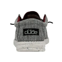 Hey Dude® Mens Wally Eco Linen Black Shoes 112474987 -Hey Dude Shop SS22 M 112474987 WALLY ECO LINEN BLACK LEFT 5