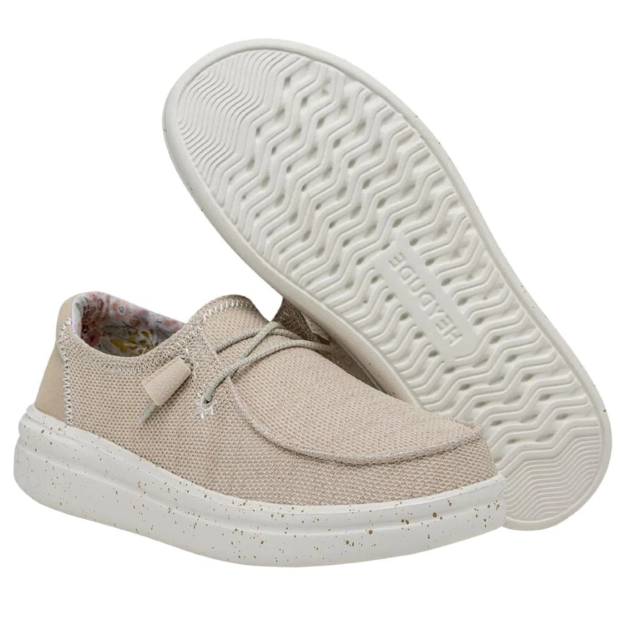 Hey Dude Ladies Wendy Rise Stretch Dove Beige Slip On Shoes 40076-1KV 3 Hey Dude Ladies Wendy Rise Stretch Dove Beige Slip On Shoes 40076-1KV - Image 3