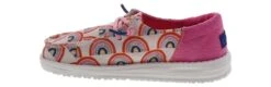 Hey Dude Wendy Funk Rainbow Girls’ (11-3) Casual Shoe -Hey Dude Shop heydude 130125069 wendyyouthfunkrainbowkitty pink04