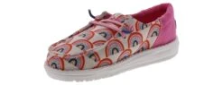 Hey Dude Wendy Funk Rainbow Girls’ (11-3) Casual Shoe -Hey Dude Shop heydude 130125069 wendyyouthfunkrainbowkitty pink05
