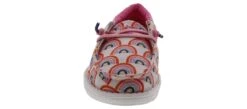 Hey Dude Wendy Funk Rainbow Girls’ (11-3) Casual Shoe -Hey Dude Shop heydude 130125069 wendyyouthfunkrainbowkitty pink06