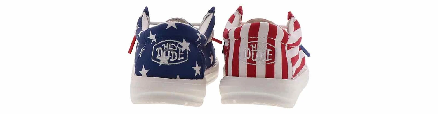 Hey Dude Wally Patriotic Flag Youth Kids’ (11-6) Casual Shoe 3 Hey Dude Wally Patriotic Flag Youth Kids’ (11-6) Casual Shoe - Image 3