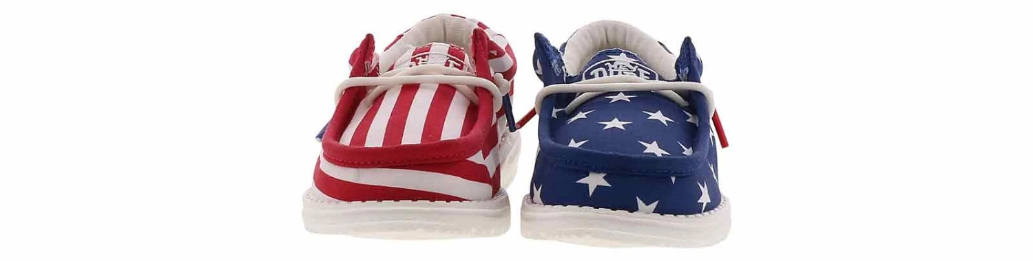 Hey Dude Wally Patriotic Flag Youth Kids’ (11-6) Casual Shoe 6 Hey Dude Wally Patriotic Flag Youth Kids’ (11-6) Casual Shoe - Image 6