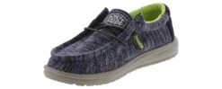 Hey Dude Wally Stretch Boys’ (11-6) Casual Shoe -Hey Dude Shop heydude 40050 410 wallyyouthstretchnavy navy05