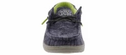 Hey Dude Wally Stretch Boys’ (11-6) Casual Shoe -Hey Dude Shop heydude 40050 410 wallyyouthstretchnavy navy06