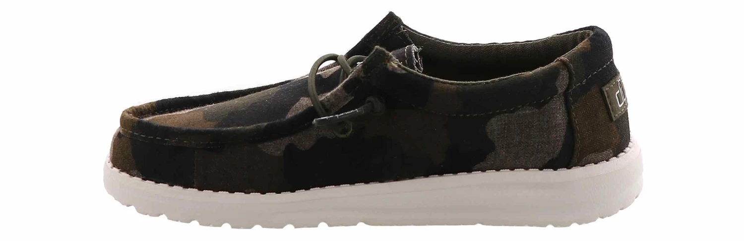 Hey Dude Wally Linen Camo Youth (11-6) Casual Shoe 4 Hey Dude Wally Linen Camo Youth (11-6) Casual Shoe - Image 4