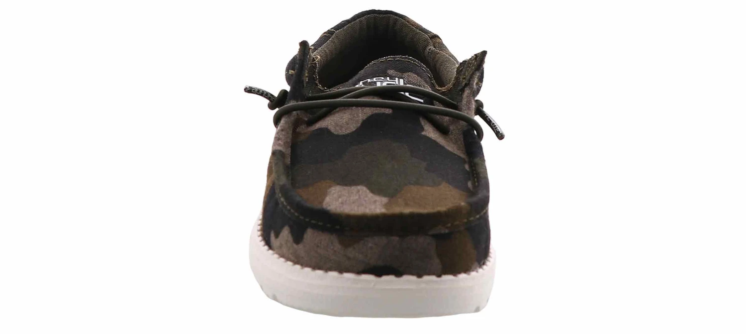 Hey Dude Wally Linen Camo Youth (11-6) Casual Shoe 6 Hey Dude Wally Linen Camo Youth (11-6) Casual Shoe - Image 6
