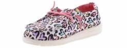 Hey Dude Wendy Youth Girls’ (11-3) Casual Shoe -Hey Dude Shop heydude wendyyouthleopard 130120170 white05