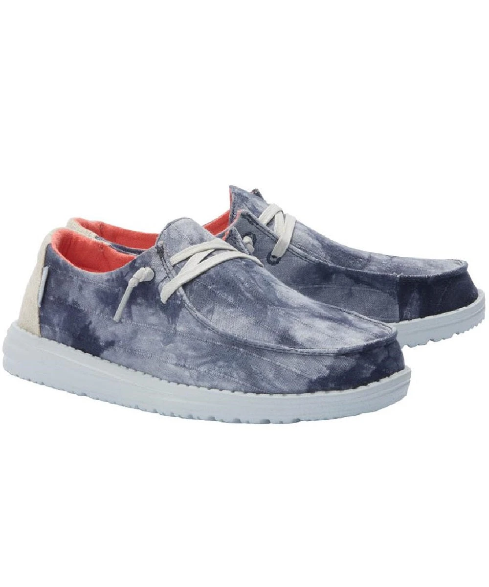 Hey Dude Women's Tie Dye Navy Wendy Shoe 1 Hey Dude Women's Tie Dye Navy Wendy Shoe