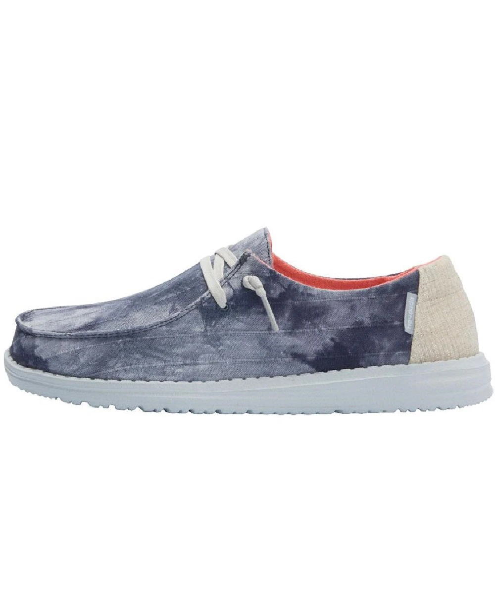Hey Dude Women's Tie Dye Navy Wendy Shoe 2 Hey Dude Women's Tie Dye Navy Wendy Shoe - Image 2