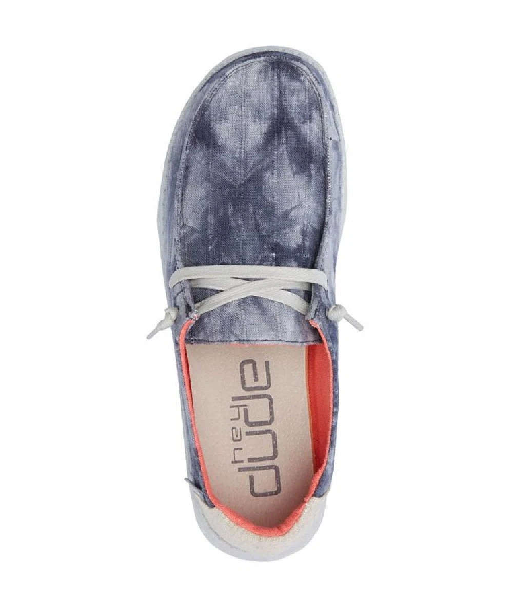 Hey Dude Women's Tie Dye Navy Wendy Shoe 3 Hey Dude Women's Tie Dye Navy Wendy Shoe - Image 3