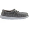 Hey Dude Youth Linen Stone Wally Shoe