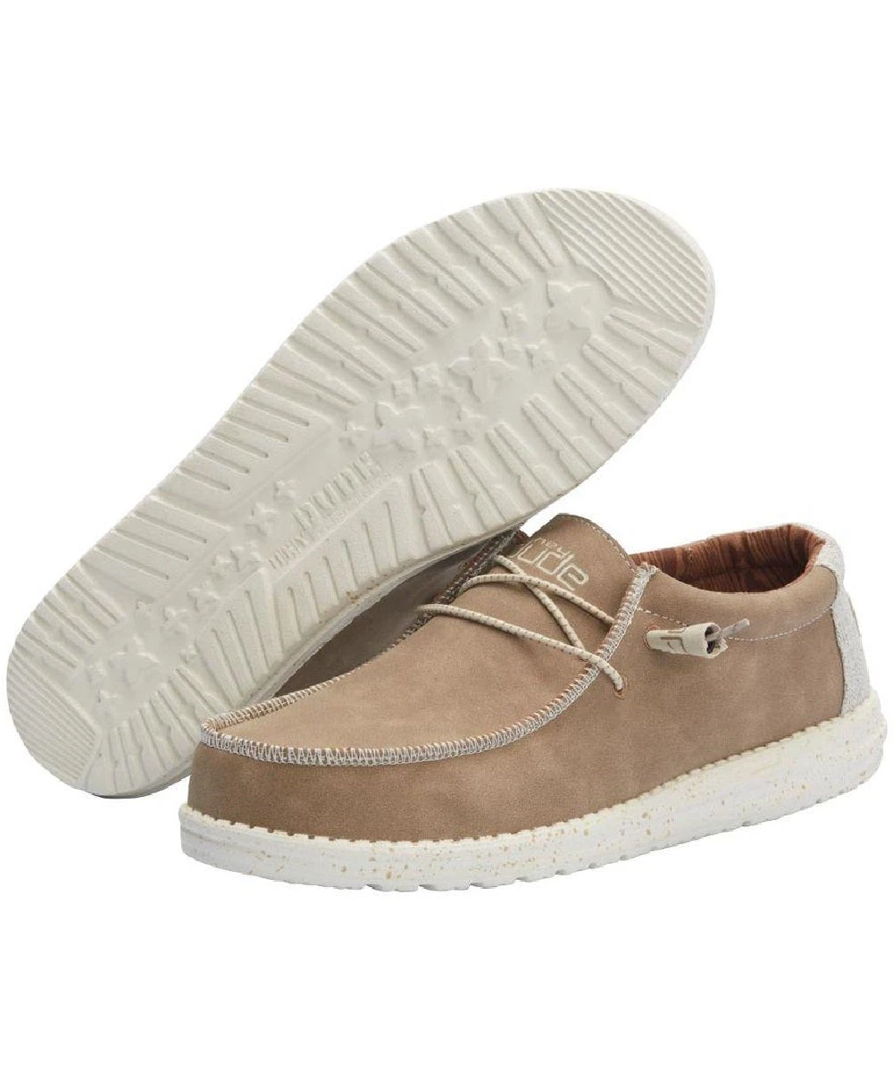 Hey Dude Men's Travertine Wally Recycled Leather Shoe 1 Hey Dude Men's Travertine Wally Recycled Leather Shoe