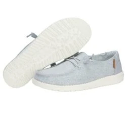 Hey Dude Ladies Wendy Linen Chambray Light Grey Shoes 121413058 -Hey Dude Shop s l1600 4