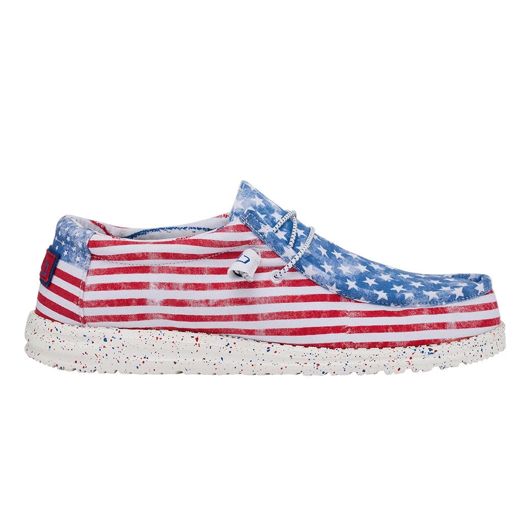 Hey Dude Men's Wally Stars N Stripes Shoes 150202699 4 Hey Dude Men's Wally Stars N Stripes Shoes 150202699 - Image 4