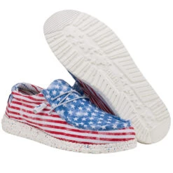 Hey Dude Men's Wally Stars N Stripes Shoes 150202699 7 Hey Dude Men's Wally Stars N Stripes Shoes 150202699 -Hey Dude Shop xgdfh